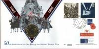 (1995) Монета Великобритания 1995 год 2 фунта "2-я Мировая Война. 50 лет окончания"  Латунь  Буклет 